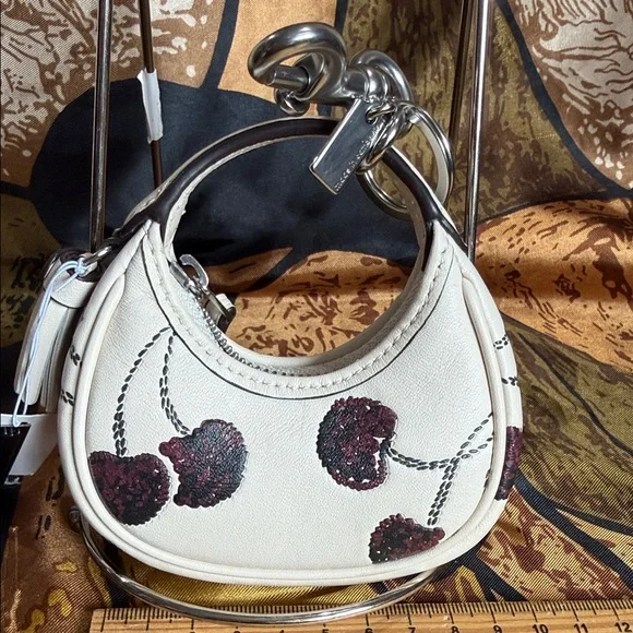 Coach Cream Mini Bag with Floral Accents - Picture 3 of 3